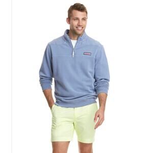 Vineyard Vines Garment-Dyed Shep Shirt Light Blue Pullover Men's Sm